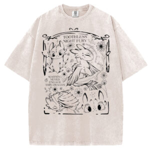 Retro Floral Toothless Dragon T-shirt/Sweatshirt